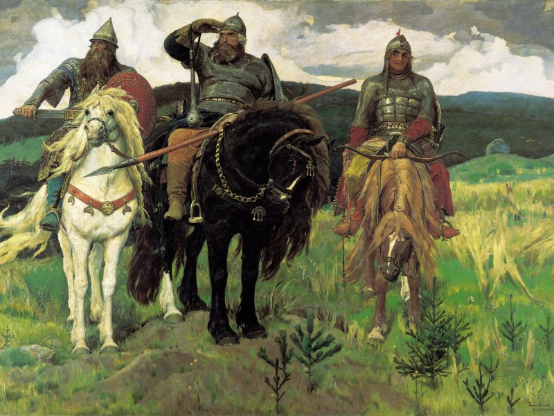 Картина Васнецова: «Три богатыря»